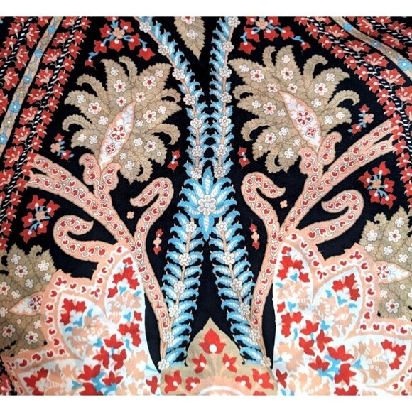 2012 THAKOON Rashida Jones 100% Silk Chiffon Paisley Cowl Sleeve Mini Dress Sz 2 - Picture 3 of 11